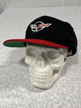 Vintage Corvette Snapback Hat OTTO Cap USA Black Red Green Underbill